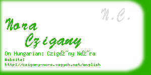 nora czigany business card